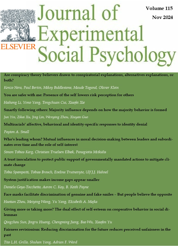 JExpSocPsych's tweet photo. My early holiday season gift 🎁 to you all is the announcement of our November issue full of science!! There is no time like the "present" to add to your reading lists! 📑 @SPSPnews @SPSSI @easpinfo @APA @PsychScience https://t.co/4wimzZ9upi