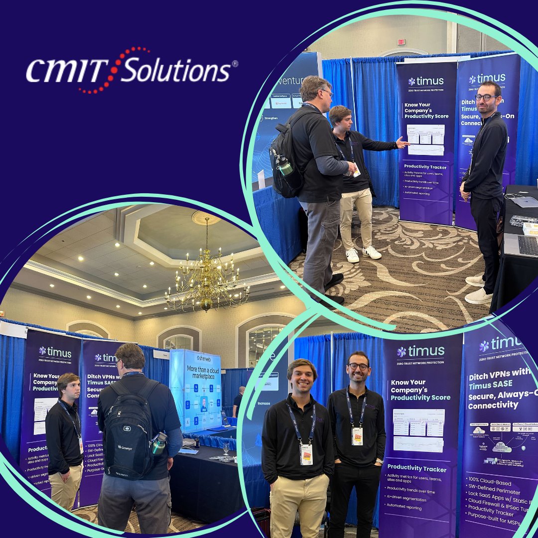 timusnetworks's tweet image. We hope everyone at CMIT Connect Live 2024 had the chance to stop by our booth and meet Jesse Moldovan and Jared Epstein last week! 🚀

hubs.la/Q02YzKkd0 

#MRRgrowth #MSPevent #channelonly #msppartners