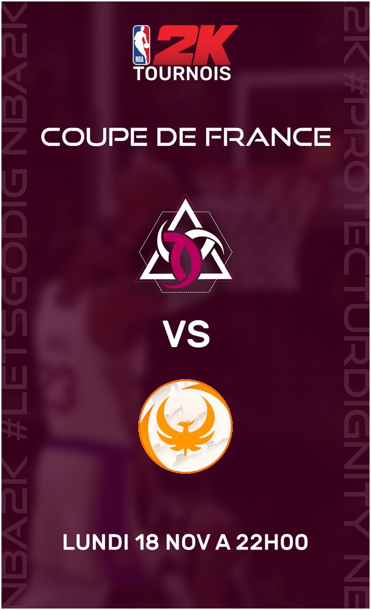 COUPE DE FRANCE 🇫🇷🏆

Aujourd'hui, nous jouons les 1/4 de finale ! #NBA2K25 🤩🏀

🆚<a href="/BTLEsport_/">BTL Esport</a>
🕙22h00
📽️twitch.tv/breaker

On espère continuer sur notre lancée ! 🤞

#ProtectUrDignity🤍 | #LetsGoDIG🤍