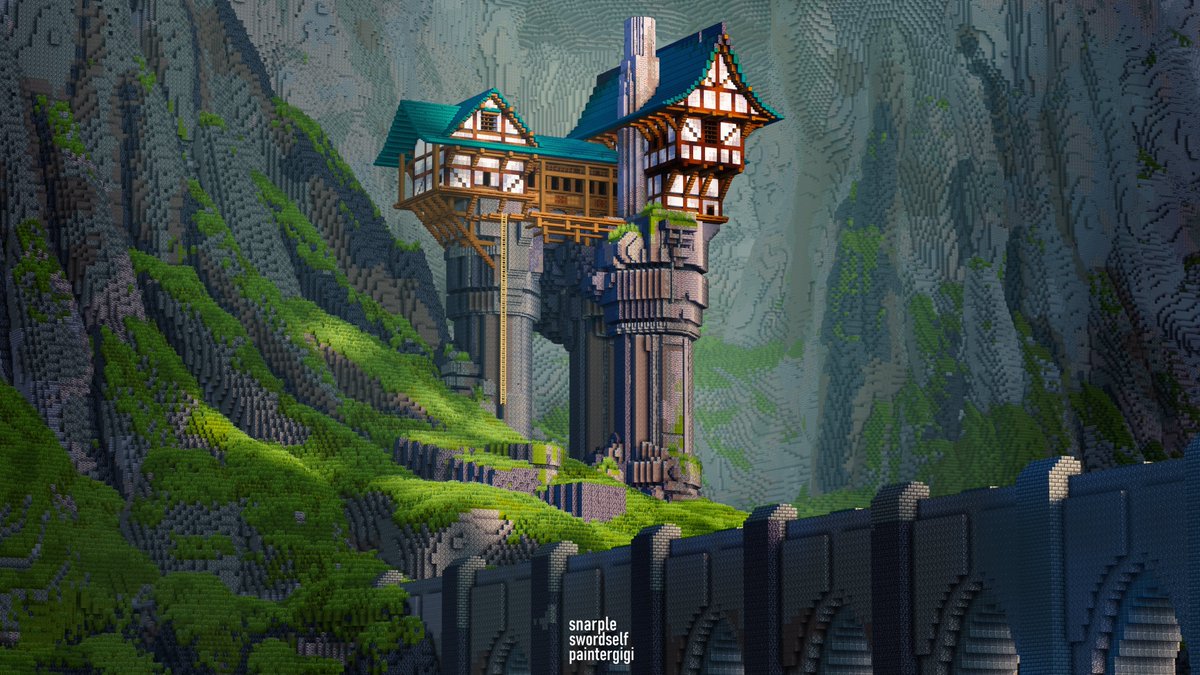 Calling this the "Cave Tavern"
Built with <a href="/paintergigi/">Paintergigi</a> and <a href="/Swordself_MC/">Swordself</a> 
Inspired by concept artist Gabriel Yeganyan

#Minecraftbuilds #Minecraft #minecraft建築 #minecraftart