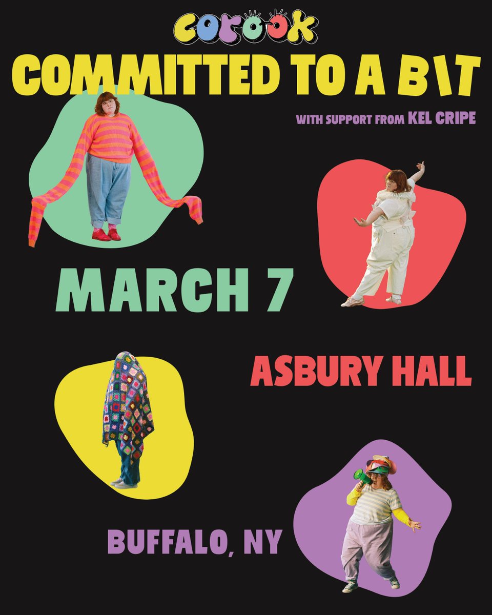 corook: Committed to a Bit Tour with support from Kel Cripe

Asbury Hall | March 7, 2025

Tickets on sale Friday 11/22 @ 10am
babevillebuffalo.com and at our box office