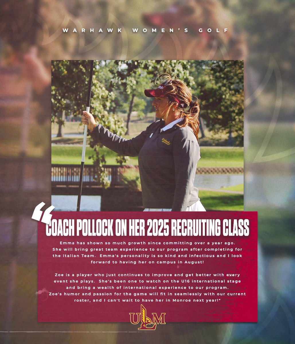 2025 Class ✔️

Excited for what Emma &amp; Zoe will bring to our program! ❤️💛

<a href="/ULM_Golf/">ULM Golf</a>