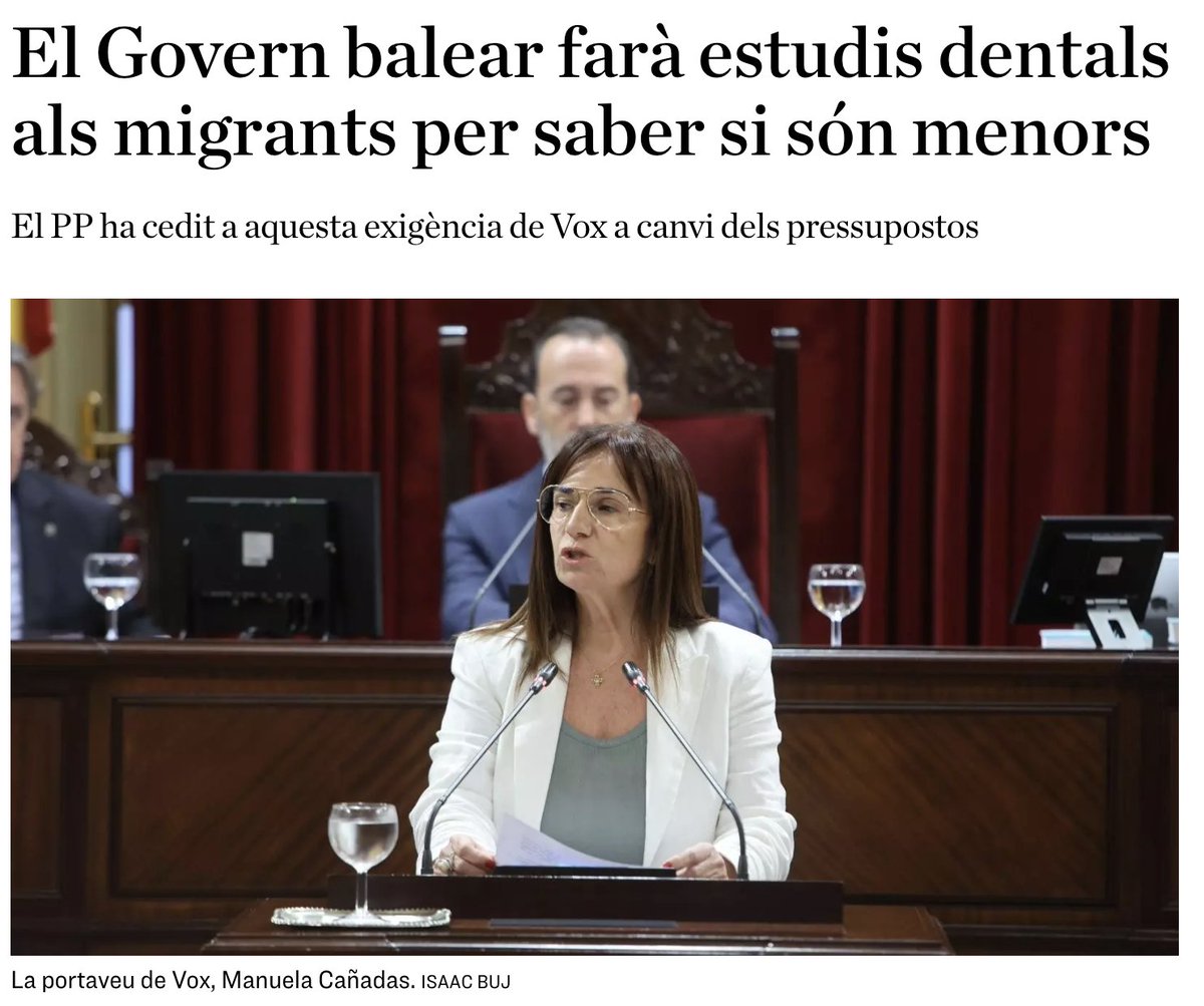 JoanFRipoll's tweet photo. Avui hem vist com #VOX dona una passa més en la seva manca d'escrúpols. L'associació d'idees entre les dues imatges, una d'avui i l'altra dels temps de l'esclavisme, és inevitable.
El pitjor de tot és que #PPbalears els ho permet.
Fins on pensen arribar? https://t.co/c0VAWPb58Z