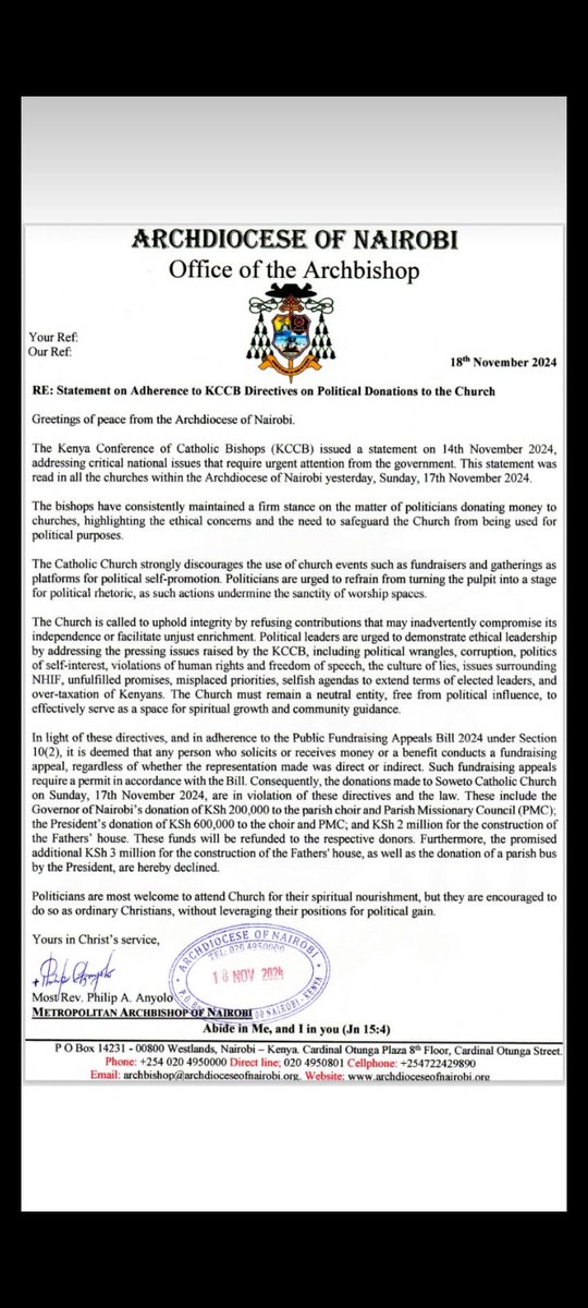 BScN_Caiser's tweet photo. Kanisa takatifu la mitume! Mtukutu lies is seeing dust everywhere, dust is inevitable. #onetermpresident #KCCB #Catholicbishops #OccupyEverywhere #OccupyChurches https://t.co/SdnR05BgOv
