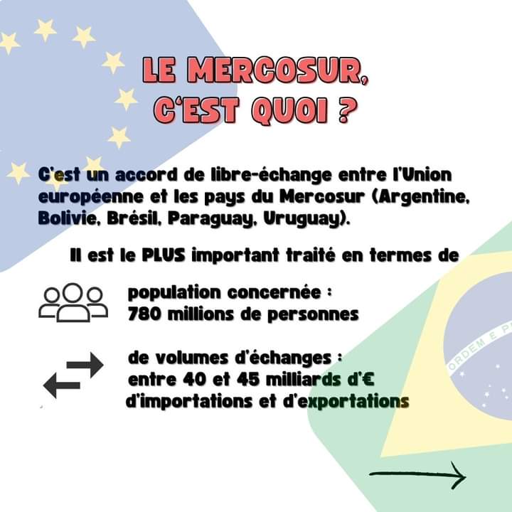 ClaudeZemmour's tweet photo. Dans un contexte de crise profonde pour le monde agricole, il y a aussi une angoisse existentielle du monde paysan. 

Beaucoup ne vivent pas de leur travail. 
Ils subissent une concurrence déloyale de pays qui ne se donnent aucune règle. 

Non à l'acord de libre-échange
#Mercosur https://t.co/6Pd1PNs6zp