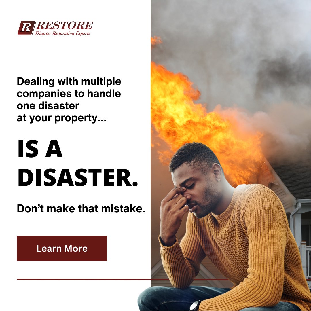 RestoreChicago's tweet photo. Don’t waste your time hiring a company that can’t help with every step of the disaster recovery process. #propertydisaster #waterdamage #firedamage #chirealestate #chicago #chicagoagent #chicagobroker #chicagopropertymanagement #chicagoleasing https://t.co/efbSUI8jqE