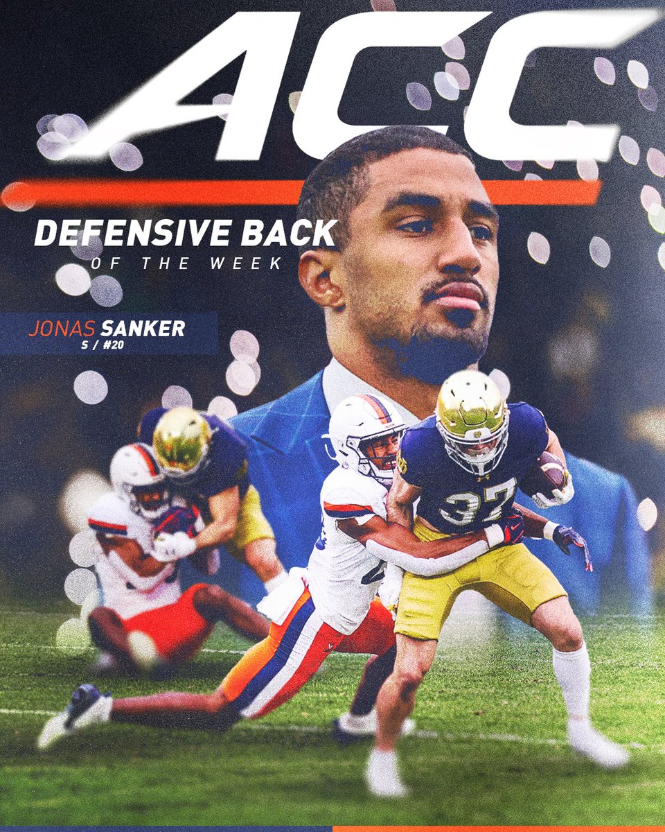 Virginia Football (@uvafootball) on Twitter photo The Jonas Sanker Award🏆
<a href="/JonasSanker/">Jonas Sanker</a>
4x <a href="/ACCFootball/">ACC Football</a> DB of the Week ‼️😤
The most in school history.
#UVAStrong | #GoHoos ⚔️ The Jonas Sanker Award🏆
<a href="/JonasSanker/">Jonas Sanker</a>
4x <a href="/ACCFootball/">ACC Football</a> DB of the Week ‼️😤
The most in school history.
#UVAStrong | #GoHoos ⚔️