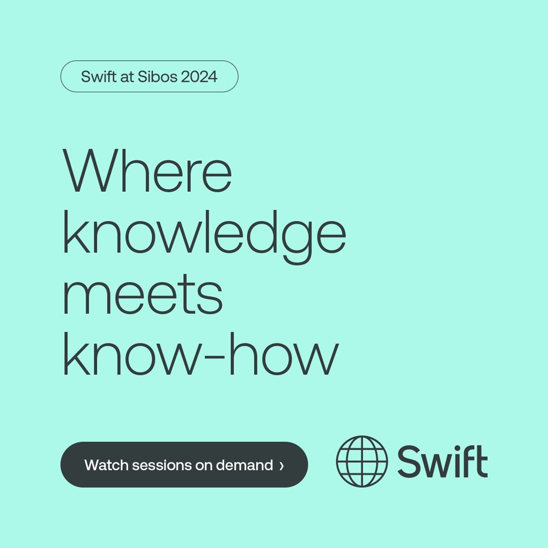 swiftcommunity's tweet image. How can payment providers offer their customers the best experience possible?

Swift’s Kevin Tay, shares his three takeaways from Sibos 2024. 

👉 Catch up on Swift sessions on demand today: okt.to/ArH7m9

#swiftatsibos #payments