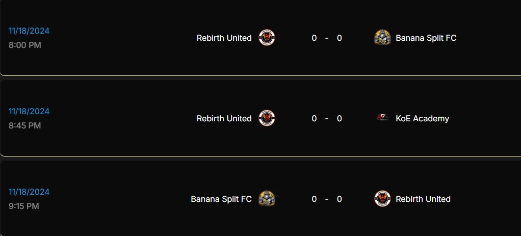 Tonight's fixtures: