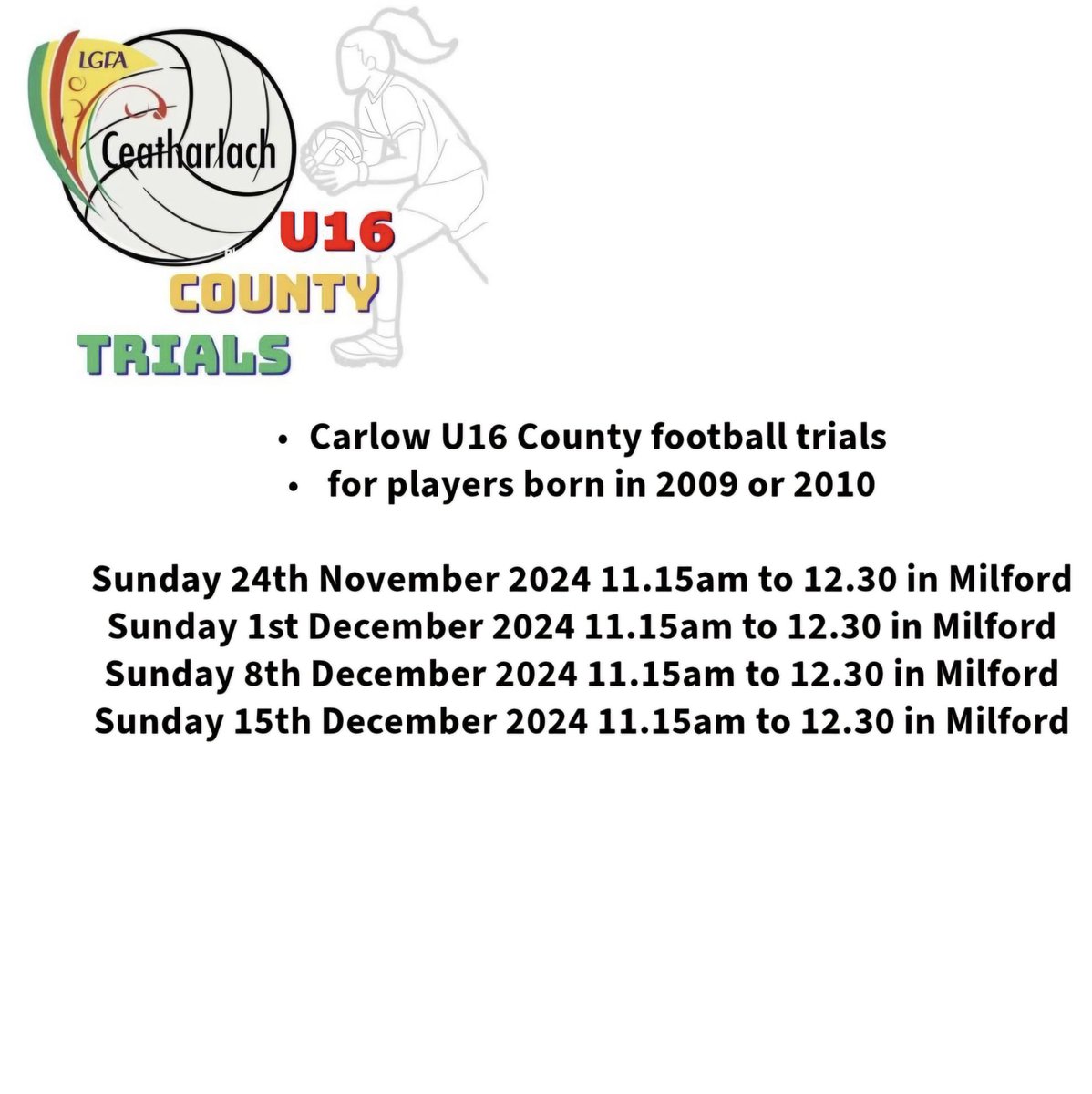 Carlow Ladies Football tweet media