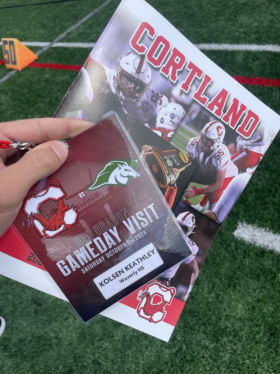 After a great game day visit and conversations with <a href="/kylegallagher23/">Kyle Gallagher</a> and <a href="/_CoachFitz/">Curt Fitzpatrick</a>, I received my 4th offer from <a href="/CortlandFB/">SUNY Cortland Football</a>! I’d like to thank all the coaches for the opportunity!