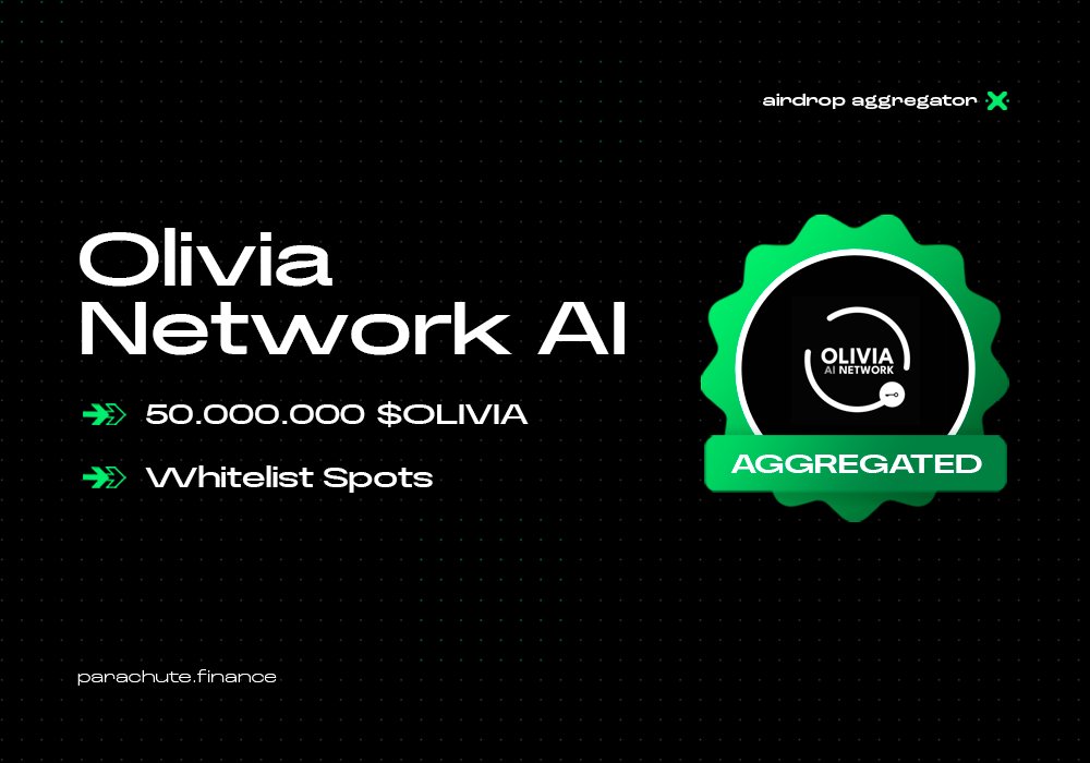amadhazaziis's tweet photo. GM FAM 🪂
$Air-ly

🎉 New campaign supported by @Olivia_Network.

💰 50,000,000 $OLIVIA prize pool
🏷 Whitelist spots for their upcoming IDO.

Complete daily tasks and claim points 👉 https://t.co/LXn7TbTQG4

#beairly #letsdrop https://t.co/gmNNUt05za