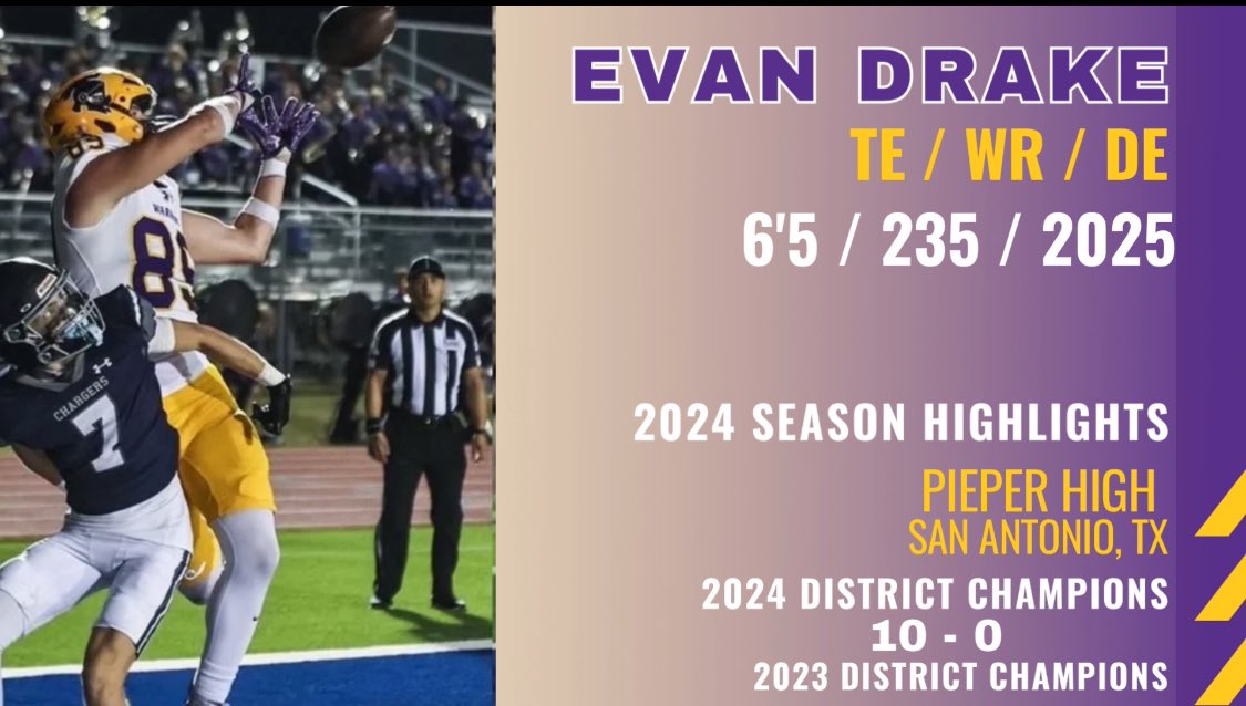 TE 6’5 235 Regular season HIGHLIGHTS! 10-0 District champs! Time to chase a RING <a href="/FootballPieper/">Pieper Football</a> 
 <a href="/OlBallCoach9/">Coach Arnold</a> <a href="/coach_herzog/">Cameron Herzog</a> <a href="/Coachbrycemac/">Bryce MacDougall</a> @Stbake17

youtu.be/uK9CpbH77QY