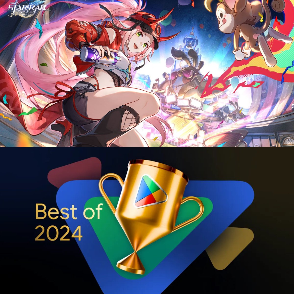 Honkai Star Rail has won Best Ongoing Game of 2024! 🥳🏆

-From Google Play’s best apps and games of 2024

#HonkaiStarRail #崩壊スターレイル
