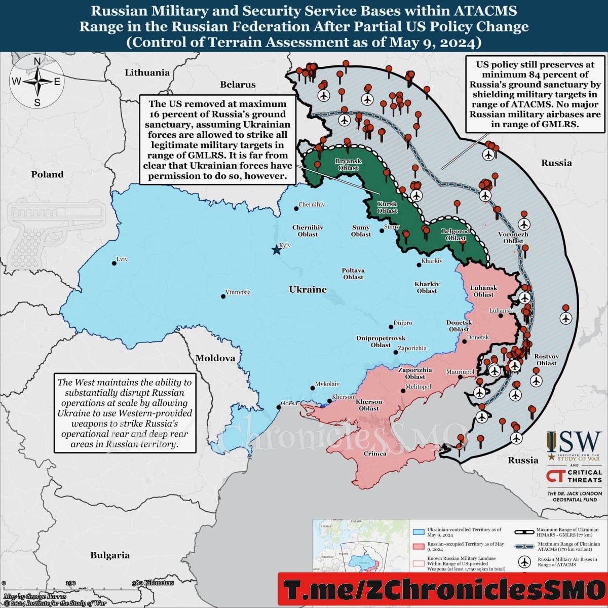 cindysomemore's tweet photo. This is actually pretty hilarious :
Light blue is Ukraine, and on the right is the area that NATO can target with its LONG-RANGE missiles
Russia has hypersonic missiles that can go from Moscow to Washington DC in 12 minutes, and they are unstoppable
Westerners are full of shit !! https://t.co/7tI5rQRCTF