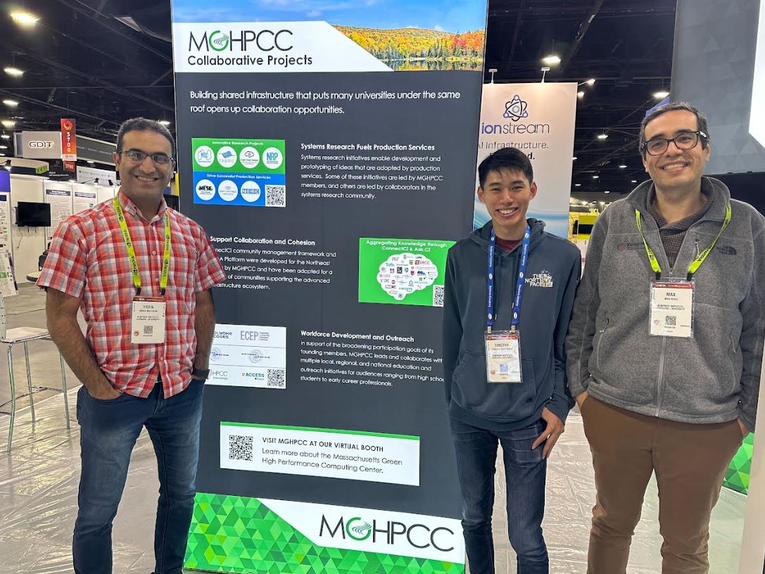We're here at <a href="/Supercomputing/">SC25</a> this week! Stop by the <a href="/MGHPCC/">MGHPCC</a> booth to learn about our AI cluster and say hello to some of the #KempnerInstitute's research &amp; engineering team. <a href="/y_mazloumi/">Yasin Mazloumi</a> <a href="/maxshadx/">Max Shad</a> #SC24