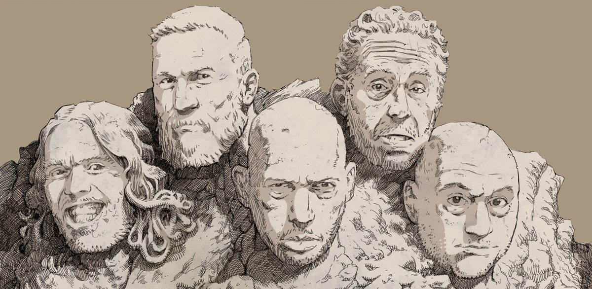 conor_draws's tweet photo. I was asked to draw some very bad men for an article about toxic masculinity within the podcast world for @goooodtape magazine. https://t.co/cocMv2QCe0 https://t.co/Z57AyCZ2O2