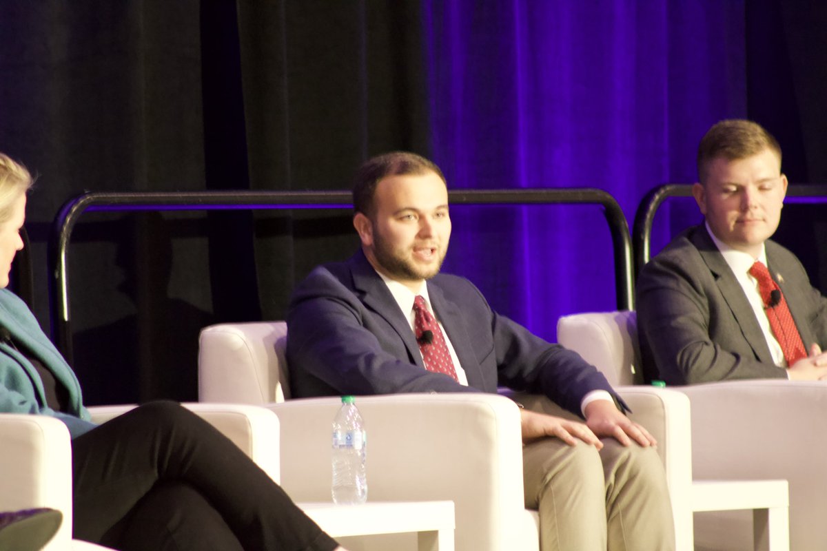 Representative <a href="/PeytonGriffeeKY/">Peyton Griffee</a> and Representative Elect JT Payne participate in a newly elected member panel discussion, with <a href="/Kyrepmeredith/">Michael Meredith</a> moderating.