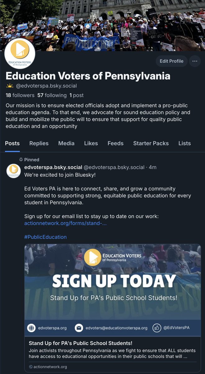 Ed Voters PA is now on Bluesky! 🎉

We're thrilled to expand our advocacy community on this exciting new platform. Follow us to stay connected and join the movement for strong, equitable public education in PA.

Find us here: bsky.app/profile/edvote…