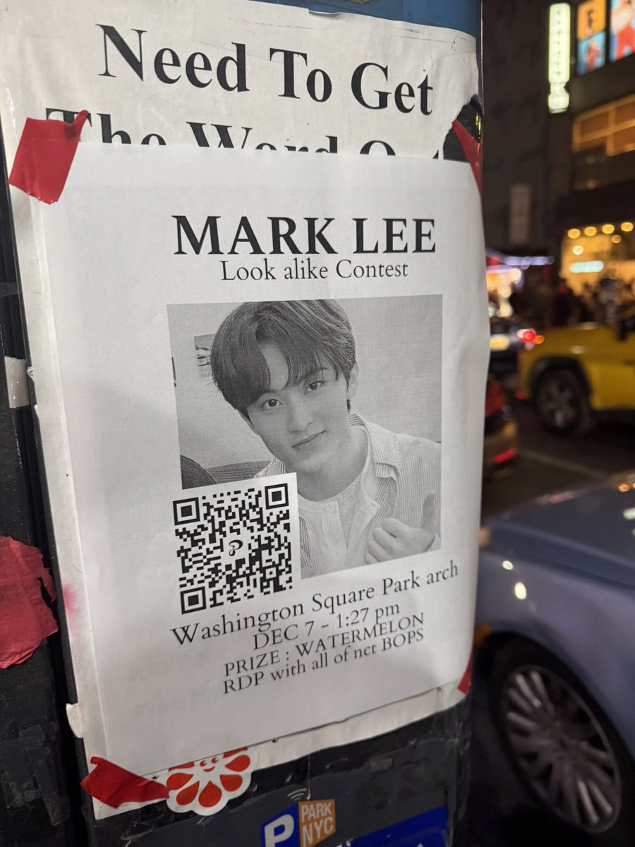 Koreaboo's tweet image. A Mark Lee lookalike competition will be held on December 7th.