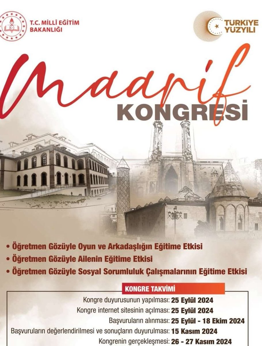 HaticeCeribas's tweet photo. "Aile Katılımı Destekli Etkinliklerin Öğrencilerin Yazma Kaygısı Düzeyine Etkisi" adlı bildirim 2 bin 178 bildiri arasından seçilerek  26-27 Kasım'da Erzurum'da düzenlenecek Maarif Kongresi'nde yer almaya hak kazanmıştır.
@tcmeb 
@Yusuf__Tekin
@meb_dinogretimi
@drahmetisleyen https://t.co/PvGzCHOCbB