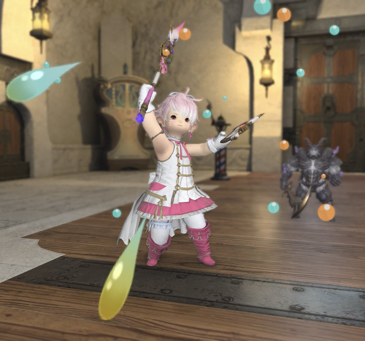 武器買ったのでララになってミラプリしてみた"ꉂ😝💙💚