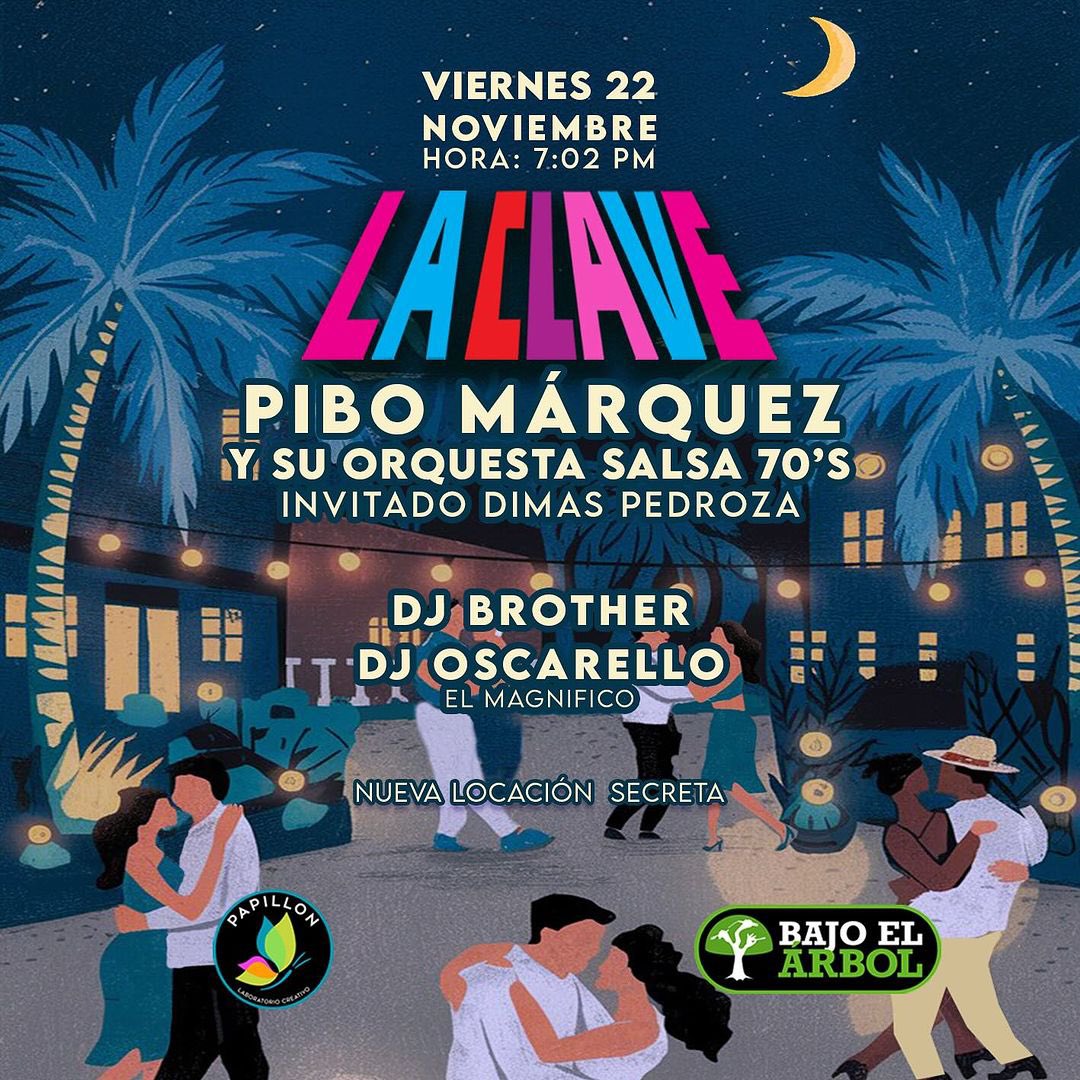 En una vibrante pachanga, “La Clave” revive aquella Caracas adepta de la salsa, cuando vivíamos sin distinciones y alegría. Mudados a otro rincón secreto, invitaron al músico y percusionista venezolano Pibo Márquez. Entradas: Ticketplate 💃🎺

🗓️ 22 de Noviembre
📍 Caurimare