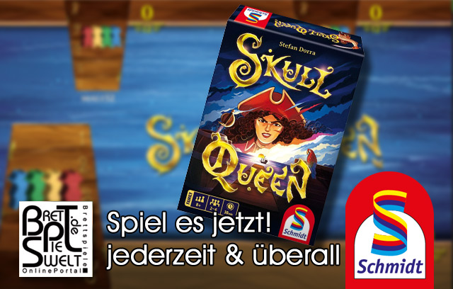 Spielt das Neue Spiel von <a href="/StefanDorra/">Stefan Dorra</a> in der #brettspielwelt. #SkullQueen ist ein hervorragendes Stichspiel bei dem ihr aufpassen solltet eure Piraten nicht über die Planke zu jagen.