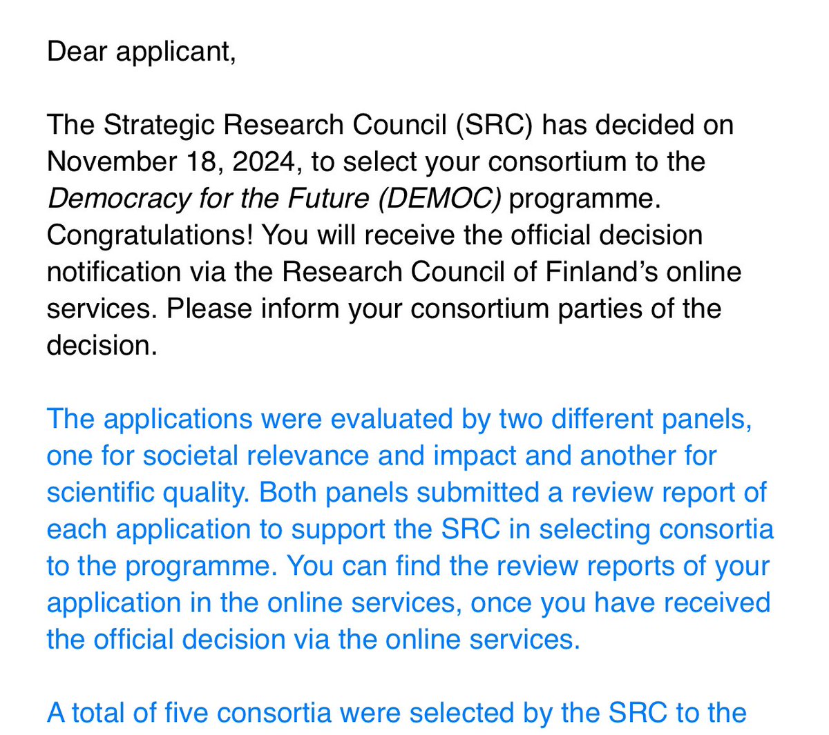 Wonderful news! The research consortium #STRONG received funding from the Strategic Research Council of the Research Council of Finland. We will conduct multidisciplinary research on democratic innovations at different levels of government. #science #deliberation