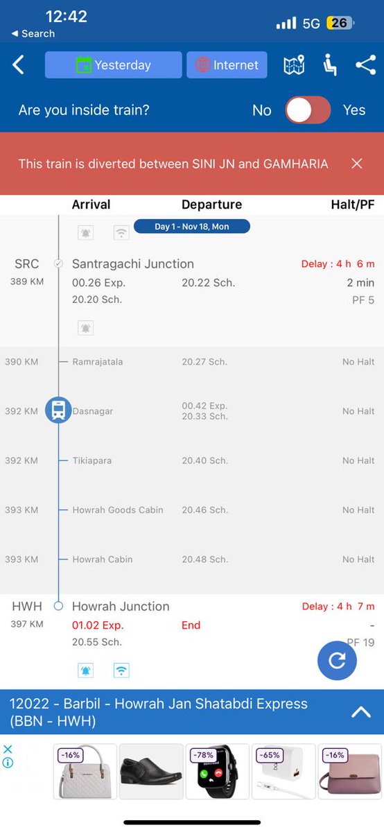 Sonuu_40's tweet photo. @RailMinIndia @RailwaySeva @Se_Railway @IndianRailMedia  train no 12022 delayed over 4 hours, don't we have the value of our time ? Passengers are  suffering, its midnight &amp; many people have to Stay back at howrah station everyone can't afford the taxi fare, this is inhumanity https://t.co/tRMaSF7u3J