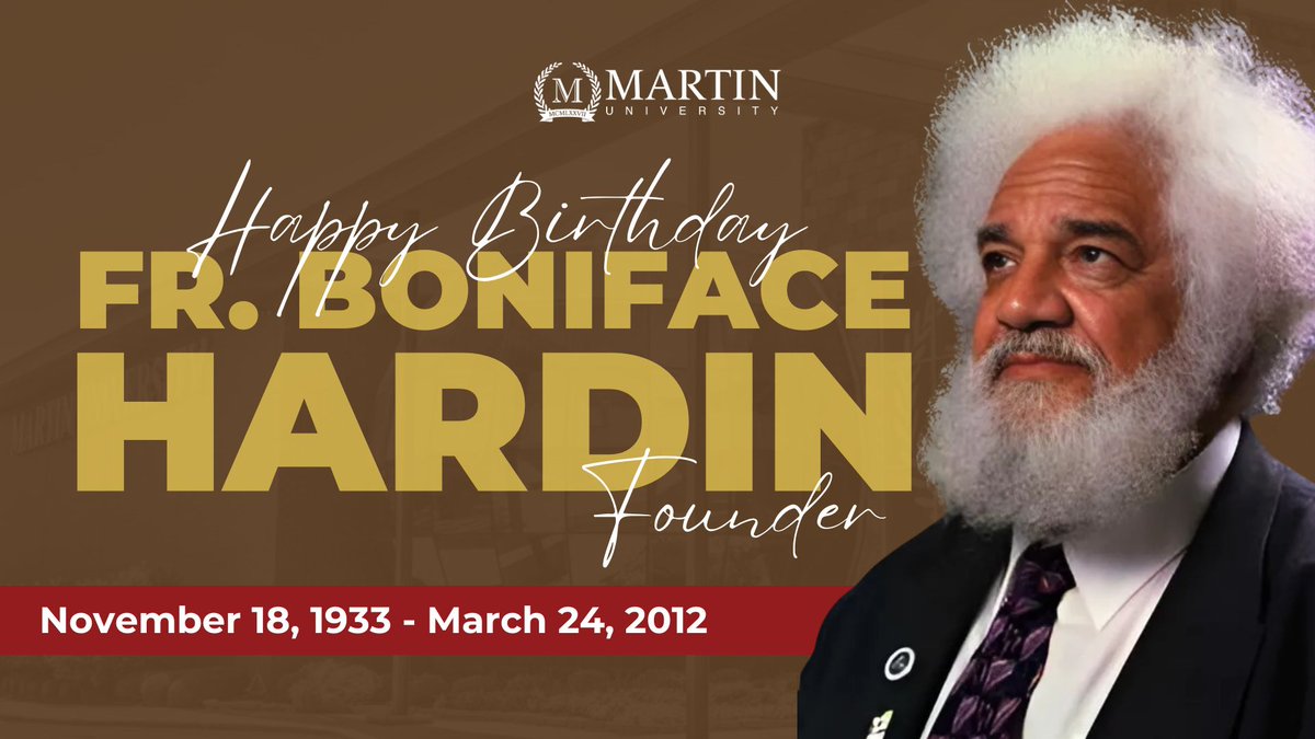 Today, we honor the birthday of our beloved Founder, Father Boniface Hardin. His passion for justice, education, and service remains a guiding light. May he continue to rest in peace, and may we carry his legacy forward with pride and purpose.