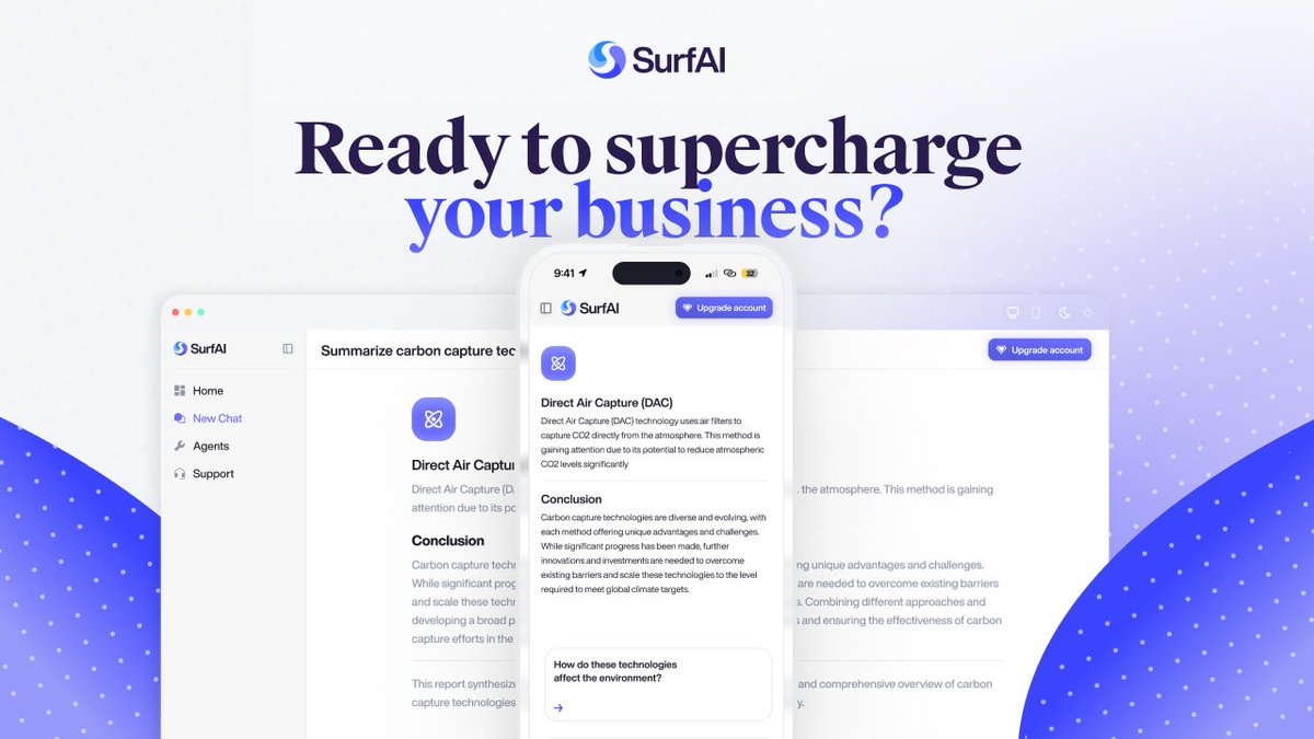 🚀 Ready to take your business to the next level? Discover how SurfAI can help you achieve incredible results!