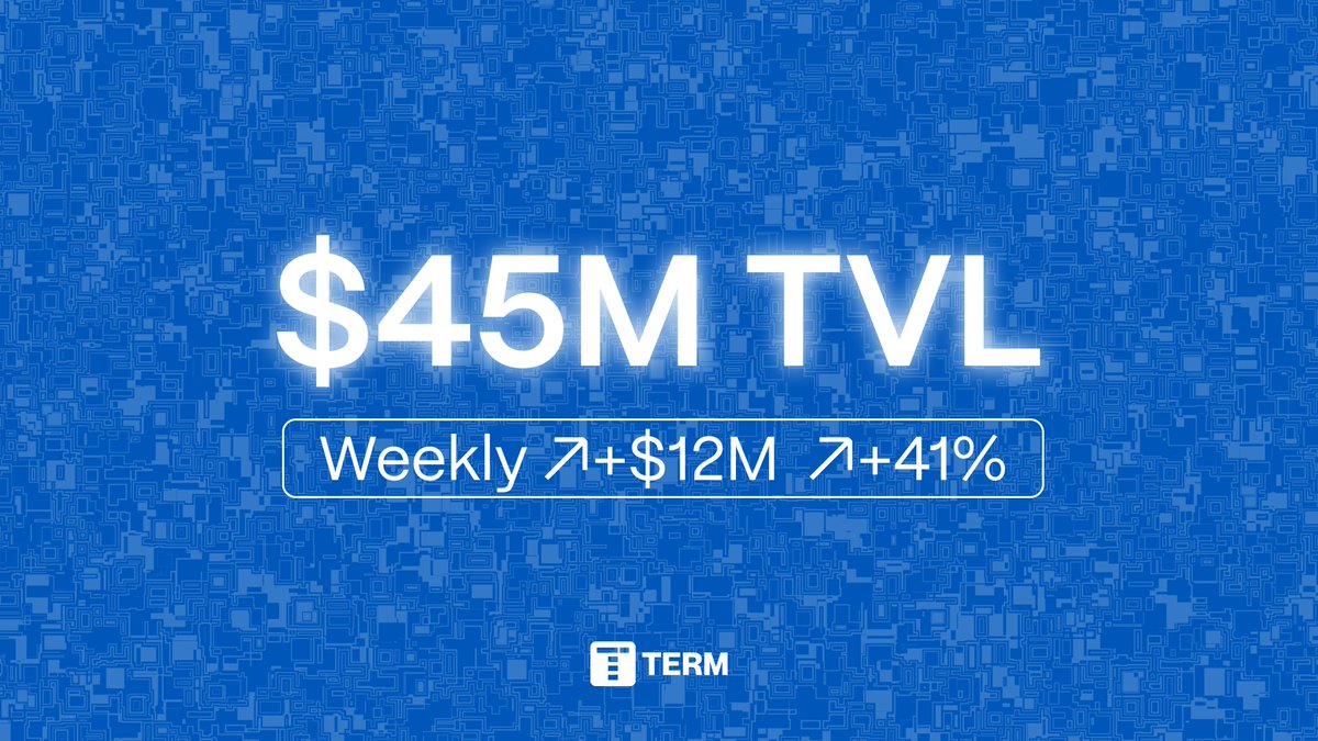 $45M TVL

Week on week:
📈 +$12M  
📈 +41% 

Probably nothing