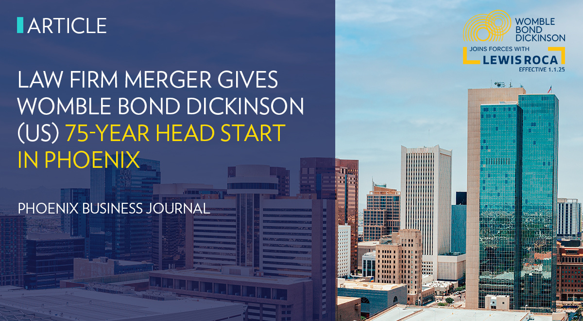 Lewis Roca’s 75th anniversary marks a transformative moment as we combine with Womble Bond Dickinson (US) on January 1, 2025. Learn how this merger strengthens our Phoenix roots while unlocking expanded capabilities and global reach: hubs.la/Q02Yz-0g0
