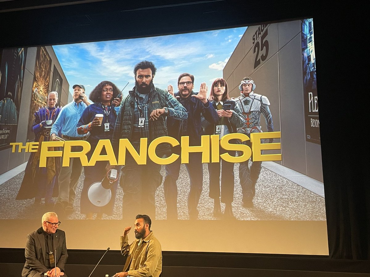 Himesh Patel discussing <a href="/Aiannucci/">Armando Iannucci</a> The Franchise with <a href="/kermodeonfilm/">MK3D</a> <a href="/BFI/">BFI</a>.  Is on <a href="/SkyUK/">Sky</a> now, strong recommend from me, brilliantly written, very funny and Himesh is superb.