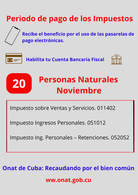 Cada aporte cuenta, tributa por todos y destaca tus principios. <a href="/regueiro_ale/">Vladimir Regueiro Ale</a> <a href="/YenisleyOrtiz/">Yenisley Ortiz Mantecón</a>
<a href="/finanzasprecios/">Ministerio de Finanzas y Precios Cuba</a> #Cuba <a href="/MaryBlancaOrte1/">Mary Blanca Ortega</a> <a href="/Onat_Central/">Onat Oficina Central</a>  <a href="/BelkPino/">Belkis Pino Hdez</a> <a href="/jcvilaseca/">Juan Carlos Vilaseca</a>