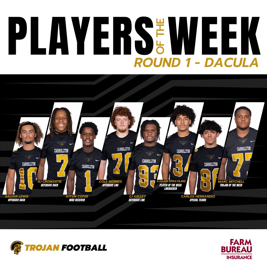 Congratulations to the players of the week vs Dacula!

#GoldStandard