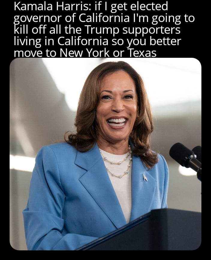 magadupree2028's tweet photo. @KamalaHarris just made a Threat towards @realDonaldTrump supporters 
#TrumpToSaveAmerica https://t.co/XEa69P7Jtm