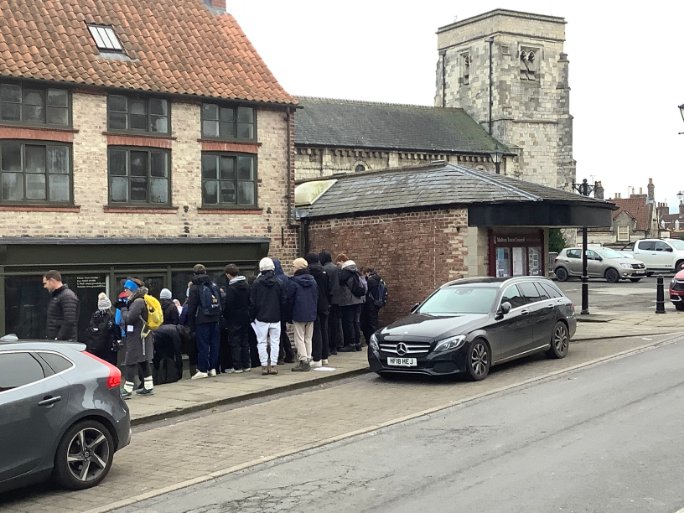 KES_Geography's tweet photo. Cranedale trip Day 1: All arrived in Yorkshire safely and collecting data on Malton as a market town. https://t.co/8RGWi81Sfi
