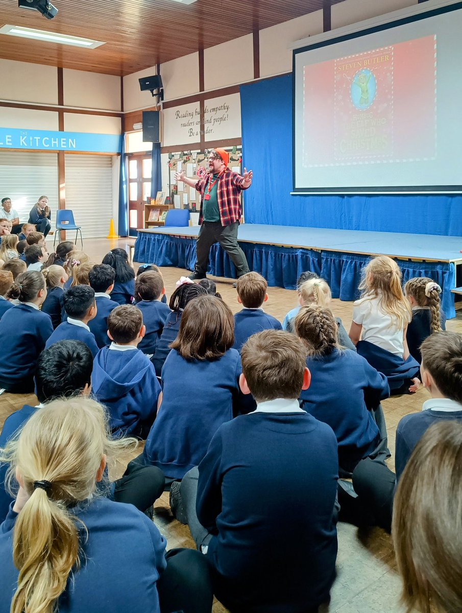 NickieEdu's tweet photo. We have been so unbelievably lucky to welcome our second fabulous Reading Patron today. It has been a day filled with laughter, passion for books, inspirational storytelling and of course a draw-a-long. Thank you Steven Butler. https://t.co/cWeZq2YdDI