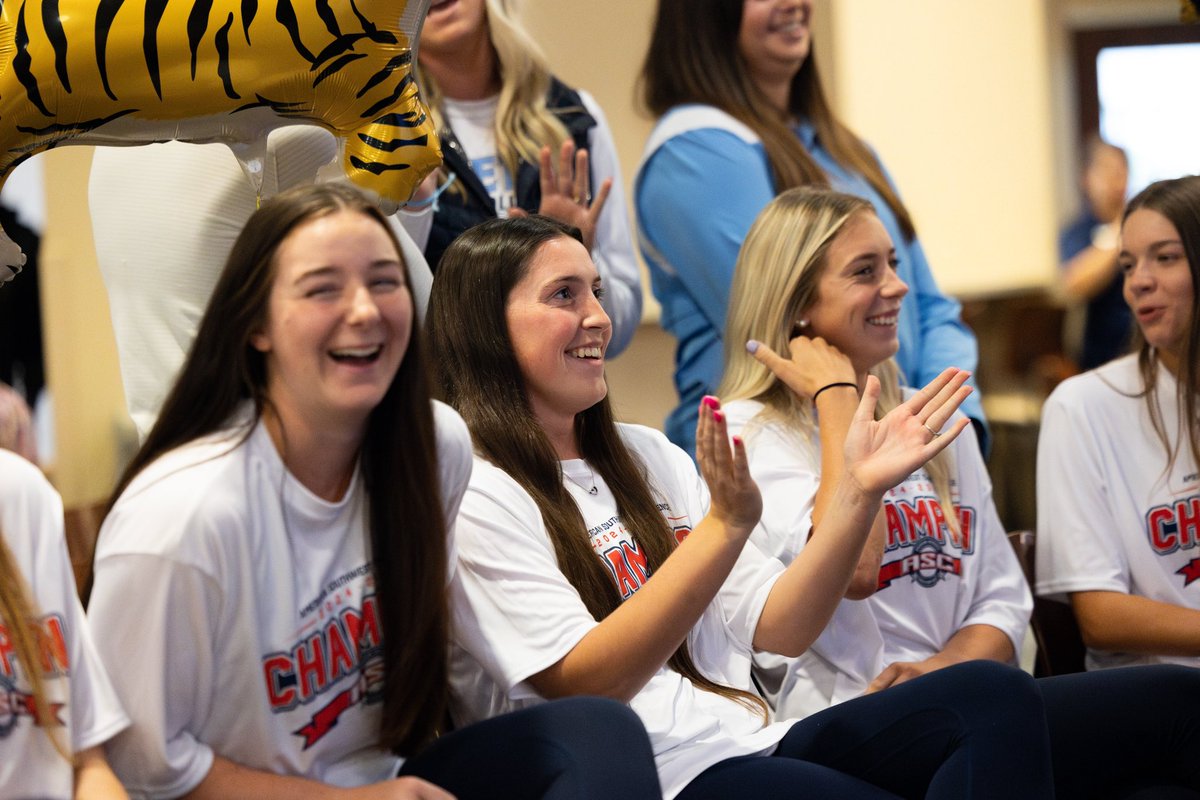 ETBU_Volleyball's tweet photo. Excited to keep the train rolling! 🚂

Congrats to Volleyball on their selection today!🎉 

#TexasTigers https://t.co/JtEneX4v45