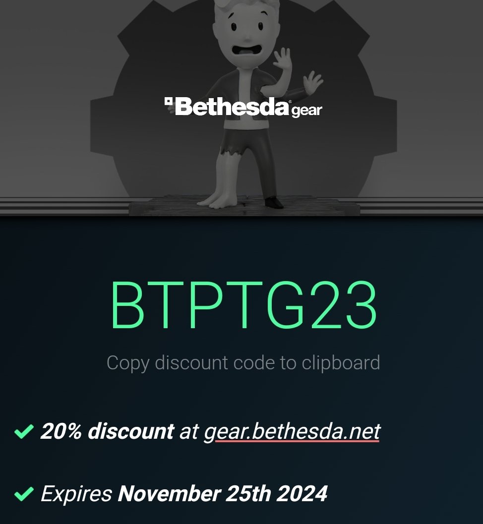 IT FINALLY SHIPPED!!! 
Get yours here
🙏 PLEASE USE MY AFFILIATE LINK 🙏
➡️ gear.bethesda.net/?ref=bb-gdr2py
➡️ Use code BTPTG23 to get 20% off!
*Does NOT work on pre-order items and certain sale items*

<a href="/BethesdaGear/">Official Bethesda Gear</a> <a href="/falloutonprime/">FALLOUT⚡️</a> <a href="/Fallout/">Fallout</a>
