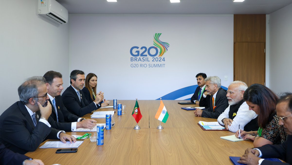 Had a very good meeting with Prime Minister of Portugal, Mr. Luís Montenegro. India cherishes the long-standing ties with Portugal. Our talks focussed on adding more vigour to our economic linkages. Sectors like renewable energy and green hydrogen offer many opportunities for