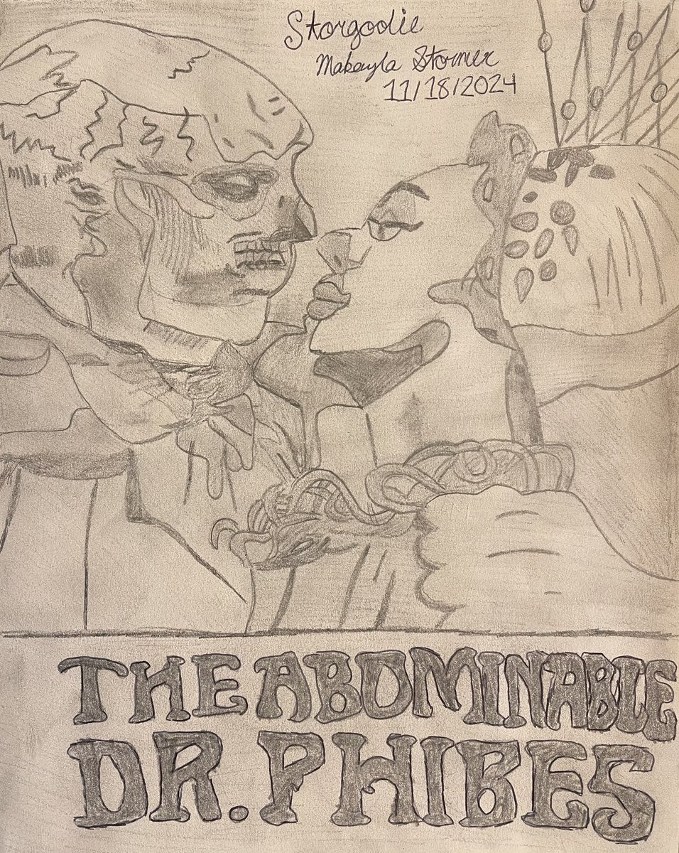 StudioMakayla's tweet photo. And now, here is some pencil artwork of “The Abominable Dr. Phibes”! #horrorart #horrorartist #HorrorFamily #HorrorMovies #horrorartists #theabominabledoctorphibes #classichorrormovies #classichorror #horrorflim #horrorfilms #HorrorCommunity #artist #ArtisticExpression #artists https://t.co/1VBGhSqPgp