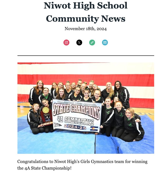 APEX Homeschool (@apexhomeschool) on Twitter photo Congratulations to APEX student Athena Chavez, and the Niwot girls gymnastics team on their state championship win!!! #StVrainStorm <a href="/SVVSD/">St. Vrain Valley Schools</a> <a href="/goSVVSD/">Chase McBride</a> <a href="/SVVSDsupt/">SVVSDsupt</a> <a href="/SVVSDdeputy/">Jackie Kapushion, Ed.D.</a> <a href="/BuchlerStVrain/">Matt Buchler</a> Congratulations to APEX student Athena Chavez, and the Niwot girls gymnastics team on their state championship win!!! #StVrainStorm <a href="/SVVSD/">St. Vrain Valley Schools</a> <a href="/goSVVSD/">Chase McBride</a> <a href="/SVVSDsupt/">SVVSDsupt</a> <a href="/SVVSDdeputy/">Jackie Kapushion, Ed.D.</a> <a href="/BuchlerStVrain/">Matt Buchler</a>