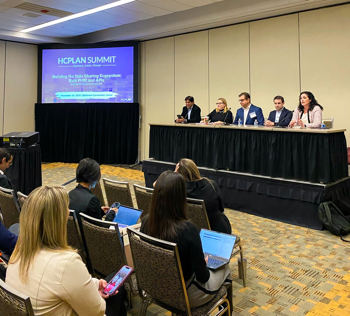 NCQA's tweet image. #NCQA's VP of Interoperability, Amol Vyas, recently spoke at @Payment_Network's #HCPLANSummit to discuss NCQA’s Bulk FHIR Quality Coalition. Thank you, Amol, for highlighting NCQA's efforts to assist with leveraging regulated #FHIR data! Learn more here: bit.ly/3ZlRY9P
