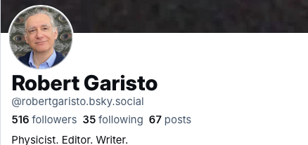 RobertGaristo's tweet photo. In case you are looking for me on Bluesky, I am starting to post there a bit more #SciSky: https://t.co/bl0cCKdKLj https://t.co/p4ERkdYRWm