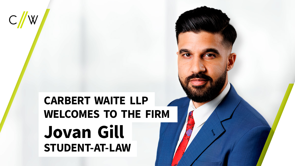 Welcome Jovan Gill to the CW team as a Student-At-Law! He recently graduated from Thompson Rivers University’s Faculty of Law. Welcome aboard, Jovan – we’re excited to have you with us! Read more about Jovan here: carbertwaite.com/news-legal-com…