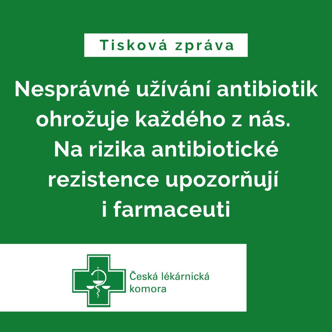 Také Česká lékárnická komora se tradičně zapojila do kampaně „Antibiotický týden“! 
Boj proti nesprávnému užívání antibiotik je důležitější než kdy dříve, a právě proto podporujeme tuto osvětu, která pomáhá chránit zdraví nás všech.
Více informací naleznete v naší tiskové zprávě: