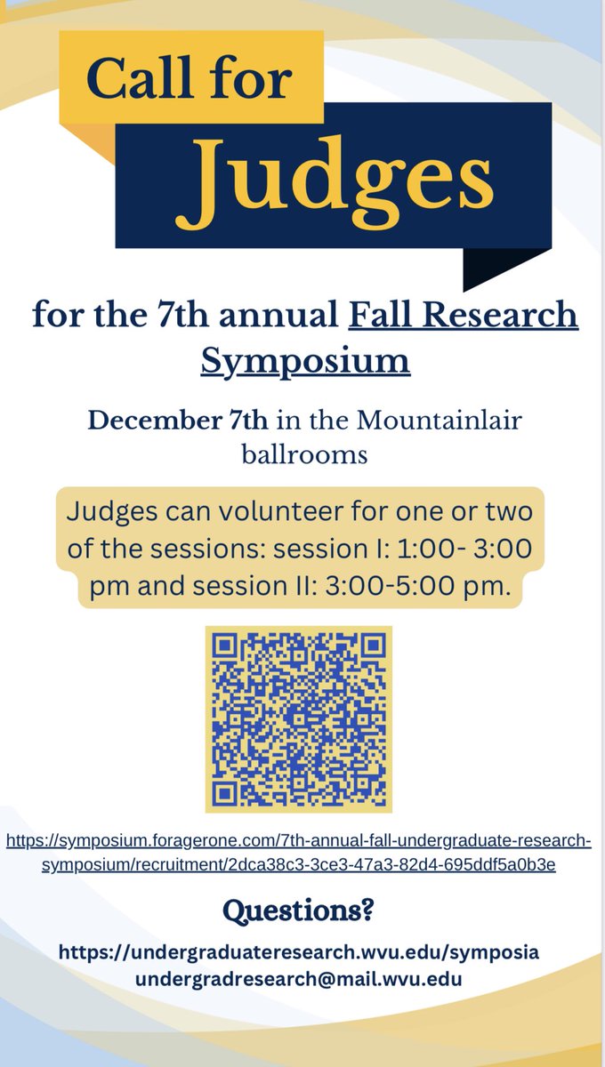 Sign up to be a judge at our 7th annual fall symposium here: symposium.foragerone.com/login